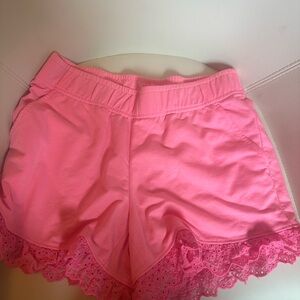 Lilly Pulitzer Pink Women's Shorts with Lace Trim